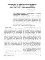 Nghiên cứu áp dụng phương pháp Priebe để tính lún nền móng cọc loess-xi măng đầm chặt, trong nền đất loess