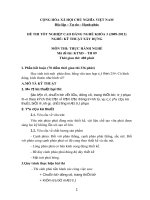 Đề thi tốt nghiệp cao đẳng nghề khóa 3 (2009-2012) - Nghề: Kỹ thuật xây dựng - Môn thi: Thực hành nghề - Mã đề thi: KTXD-TH09