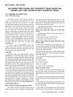 Hệ thống tiêu chuẩn, quy chuẩn kỹ thuật quốc gia trong Luật Tiêu chuẩn và quy chuẩn kỹ thuật