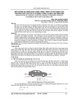 Mô phỏng hệ kiểm soát hành trình trên cơ sở động học phương dọc cho xe ô tô bằng công cụ Matlab Simulink