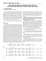 Tính toán ổn định phi tuyến hình học kết cấu dàn vòm phẳng tĩnh định trong và siêu tĩnh ngoài