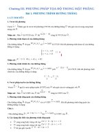 Chuyên đề 3. PHƯƠNG PHÁP TỌA ĐỘ TRONG MẶT PHẲNG  có giải chi tiết