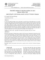 Tìm hiểu nhóm từ chỉ hoạt động tư duy trong tiếng Việt