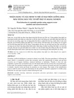 Nhận dạng và xác định vị trí cỏ dại trên luống hoa màu dùng máy véc tơ hỗ trợ và mạng nơ ron