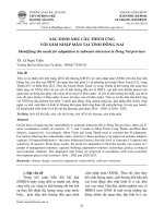 Xác định nhu cầu thích ứng với xâm nhập mặn tại tỉnh Đồng Nai