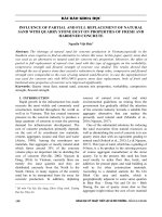 Nghiên cứu ảnh hưởng của việc thay thế một phần và hoàn toàn cát tự nhiên bằng đá mi bụi đến các tính chất của bê tông tươi và bê tông sau khi đã đóng rắn