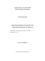 Phân tích dao động của dầm liên tục trên gối đàn hồi chịu tải trọng xe