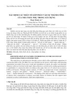Xác định các nhân tố góp phần vào sự thành công của nhà thầu phụ trong xây dựng