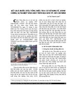 Kết quả bước đầu tổng điều tra cơ sở kinh tế, hành chính, sự nghiệp năm 2007 trên địa bàn TP. Hồ Chí Minh