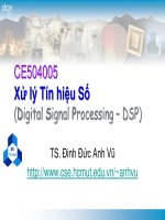 Bài giảng Xử lý tín hiệu số: Giới thiệu - TS. Đinh Đức Anh Vũ