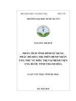 Phân tích tình hình sử dụng phác đồ hóa trị trên bệnh nhân ung thư vú điều trị tại Bệnh viện Ung bướu tỉnh Thanh Hóa