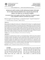 Đánh giá chất lượng nước kênh rạch khu liên hợp xử lý chất thải Đa Phước dựa vào sự đa dạng hệ động vật phù du và chỉ số ô nhiễm