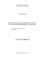 Phân tích động lực học theo phương ngang xe máy 3 bánh bằng mô hình động lực học phẳng