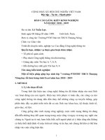 Một số biện pháp giúp học sinh lớp 7 trường PTDTBT THCS Thượng Nông học tốt hơn bảng tính Excel năm học 2018 - 2019