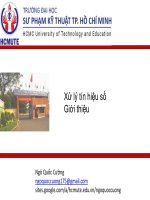 Bài giảng Xử lý tín hiệu số: Giới thiệu - Ngô Quốc Cường (ĐH Sư phạm Kỹ thuật)