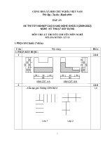 Đáp án đề thi tốt nghiệp cao đẳng nghề khóa 3 (2009-2012) - Nghề: Kỹ thuật xây dựng - Môn thi: Lý thuyết chuyên môn nghề - Mã đề thi: DA KTXD-LT12
