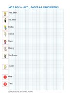 KID''''''''''''''''S BOX 1 2ND EDITION UNIT 1, PAGES 4-5 LEA WRITING WORKSHEET