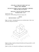 Đề thi tốt nghiệp cao đẳng nghề khóa 3 (2009-2012) - Nghề: Kỹ thuật xây dựng - Môn thi: Lý thuyết chuyên môn nghề - Mã đề thi: KTXD-LT20