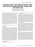 Phương pháp tạo thông tin phụ trợ mới cho hệ thống mã hóa video liên lớp phân tán