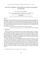 A study on energy consumption of hotel buildings in Vietnam