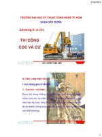 Bài giảng Kỹ thuật thi công (Phần 1: Công tác thi công đất): Chương 5 - Lương Hòa Hiệp