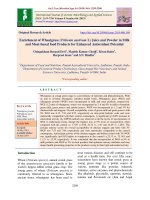 Enrichment of wheatgrass (Triticum aestivum L) juice and powder in milk and meat-based food products for enhanced antioxidant potential