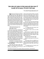 Tình hình xây dựng và ứng dụng mô hình kinh tế tại một số cơ quan, tổ chức ở Việt Nam