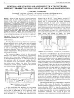 Performance analysis and assessment of a transformer different protection relay sel387 at 110kv Lang Co substation