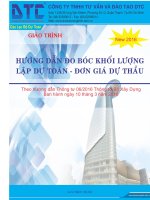 Bài giảng hướng dẫn đọc bản vẽ, đo bóc khối lượng lập đơn giá dự toán – dự thầu - Mai Bá Nhẫn