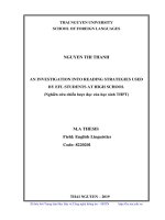 (Luận văn thạc sĩ) Nghiên cứu chiến lược đọc của học sinh Trung học Phổ thông