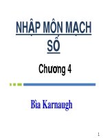 Bài giảng Nhập môn mạch số: Chương 4 - ĐH Công nghệ Thông tin TP. HCM