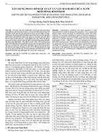 Xây dựng phần mềm quản lý và vận hành hồ chứa nước Định Bình, Bình Định