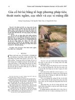 Gia cố bờ kè bằng tổ hợp phương pháp tiêu thoát nước ngầm, cọc nhồi và cọc xi măng đất