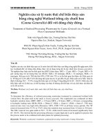 Nghiên cứu xử lý nước thải chế biến thủy sản bằng công nghệ Wetland trồng cây chuối hoa (Canna Generalis) đối với dòng chảy đứng