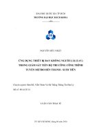 Ứng dụng thiết bị bay không người lái (UAV) trong giám sát tiến độ thi công công trình tuyến metro số 1 Bến Thành  Suối Tiên
