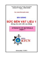 Bài giảng Sức bền vật liệu 1 - ĐH Phạm Văn Đồng (2013)