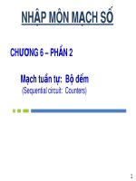 Bài giảng Nhập môn mạch số: Chương 6.2 - ĐH Công nghệ Thông tin TP. HCM