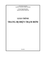Giáo trình Trang bị điện trạm bơm: Phần 1