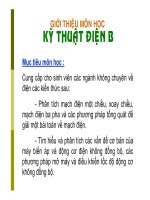Bài giảng Kỹ thuật điện B: Chương 1 - Mạch điện một chiều