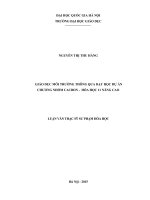 Giáo dục môi trường thông qua dạy học dự án chương nhóm cacbon   hóa học 11 nâng cao 