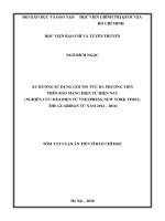 Xu hướng sử dụng gói tin tức đa phương tiện trên báo mạng điện tử (nghiên cứu báo điện tử new york times, the guardian, vnexpress từ 2014 – 2016) tt 