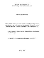 PHÁT TRIỂN NĂNG lực GIẢI QUYẾT vấn đề CHO HỌC SINH THPT VÙNG ĐỒNG BẰNG SÔNG cửu LONG THÔNG QUA BÀI tập PHÂN HÓA PHẦN HÓA HỌC hữu CƠ tt 