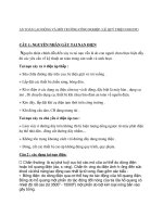 Đề cương ôn tập: An toàn lao động và môi trường công nghiệp