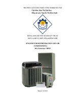 Giáo trình Tiếng anh chuyên ngành kỹ thuật máy lạnh và điều hòa không khí (English for refrigeration and air conditioning)