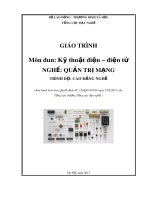 Giáo trình Môn đun: Kỹ thuật điện – điện tử nghề Quản trị mạng (Trình độ: Cao đẳng nghề)