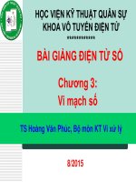 Bài giảng Điện tử số: Chương 3 - TS. Hoàng Văn Phúc