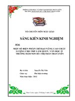 skkn một số biện pháp chỉ đạo nâng cao chất lượng cho trẻ làm quen với văn học ở trường mầm non 