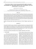 Ứng dụng thuật toán Haar-like kết hợp K-Nearst Neighbors để nhận diện khuôn mặt cho robot chuyên chở hành lý tại sân bay