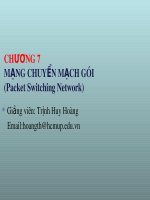 Bài giảng Truyền thông kỹ thuật số: Chương 7 - Trịnh Huy Hoàng