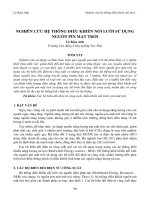 Nghiên cứu hệ thống điều khiển nối lưới sử dụng nguồn pin mặt trời